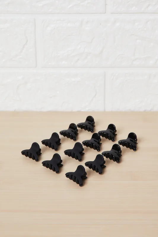 Women Black  Butterfly Hair Claw Set 12(Piece) sold by Redtag
