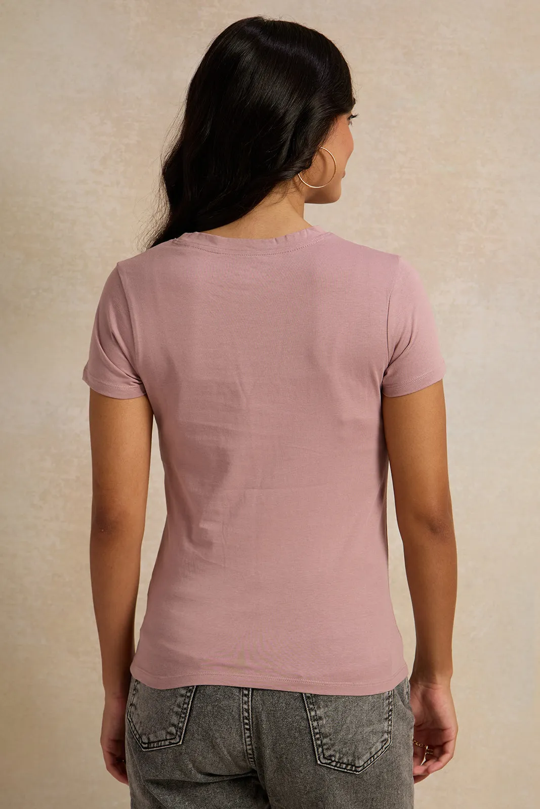 Women Lilac Brooklyn Printed T-Shirt sold by Redtag product image thumbnail 3