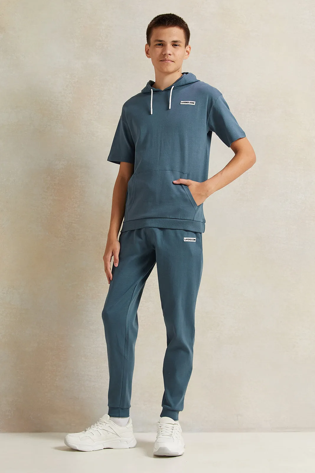 Senior Boys Blue Jogger sold by Redtag product image thumbnail 2