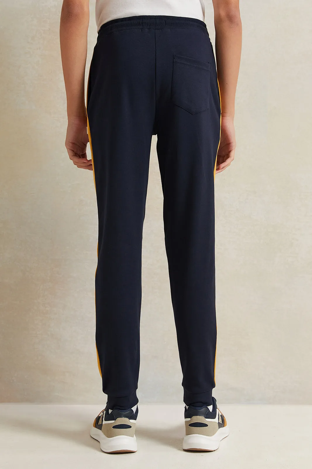 Senior Boys Black With Yellow Strip Jogger sold by Redtag product image thumbnail 3