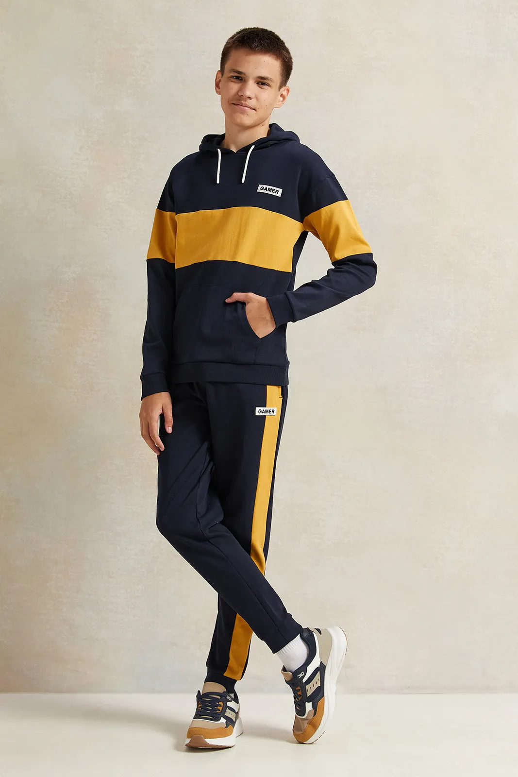 Senior Boys Black With Yellow Strip Jogger sold by Redtag product image thumbnail 2