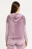Women Mauve Velvet Hooded Sweat Shirt sold by Redtag
