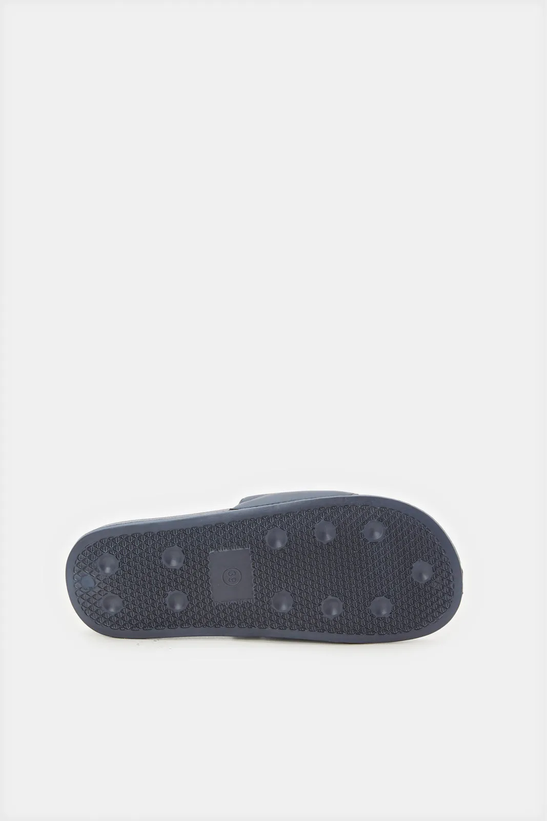 Senior Boys Navy Embossed Slide sold by Redtag product image thumbnail 5