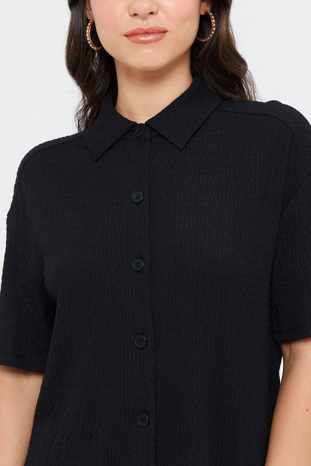 Women Black Textured Top sold by Redtag product image thumbnail 4