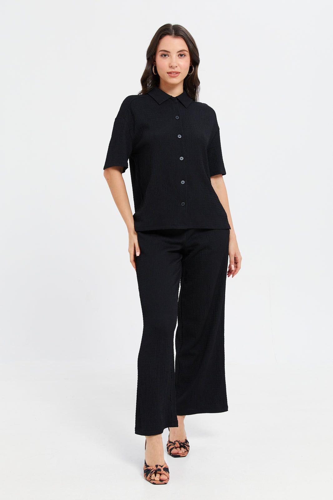 Women Black Textured Top sold by Redtag product image thumbnail 2