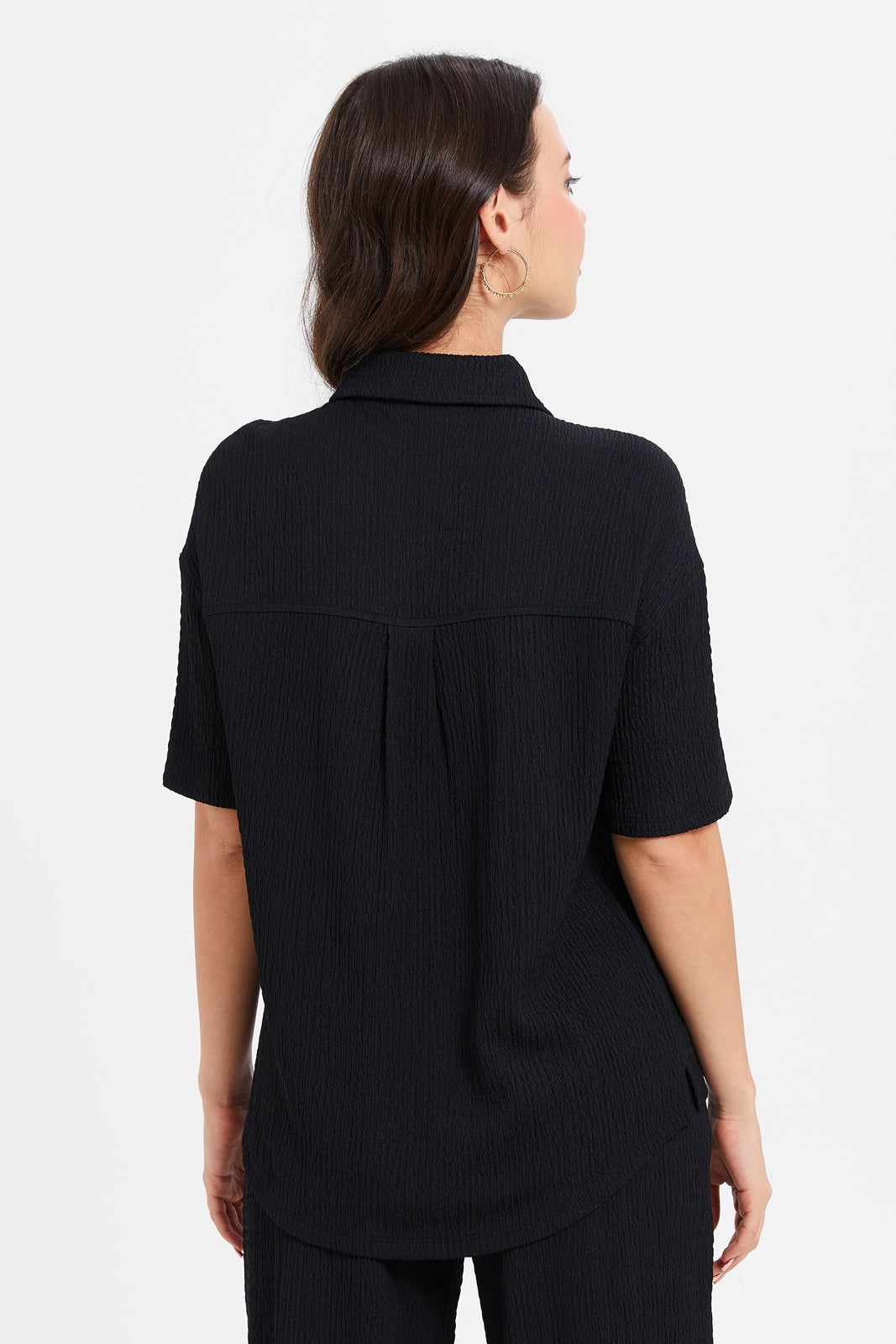 Women Black Textured Top sold by Redtag product image thumbnail 3