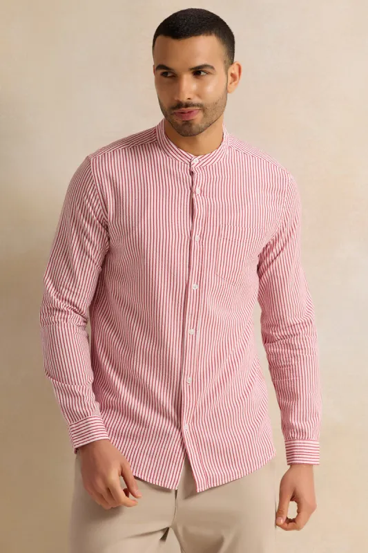 Men Pink Long Sleeve Casual Shirt sold by Redtag