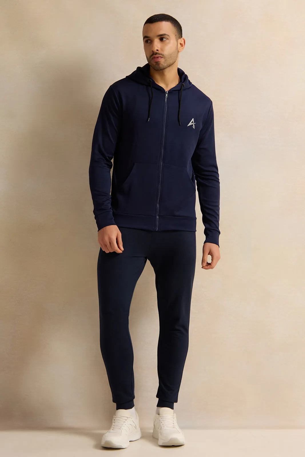 Men Navy Hooded Active Sweatshirt sold by Redtag product image thumbnail 2