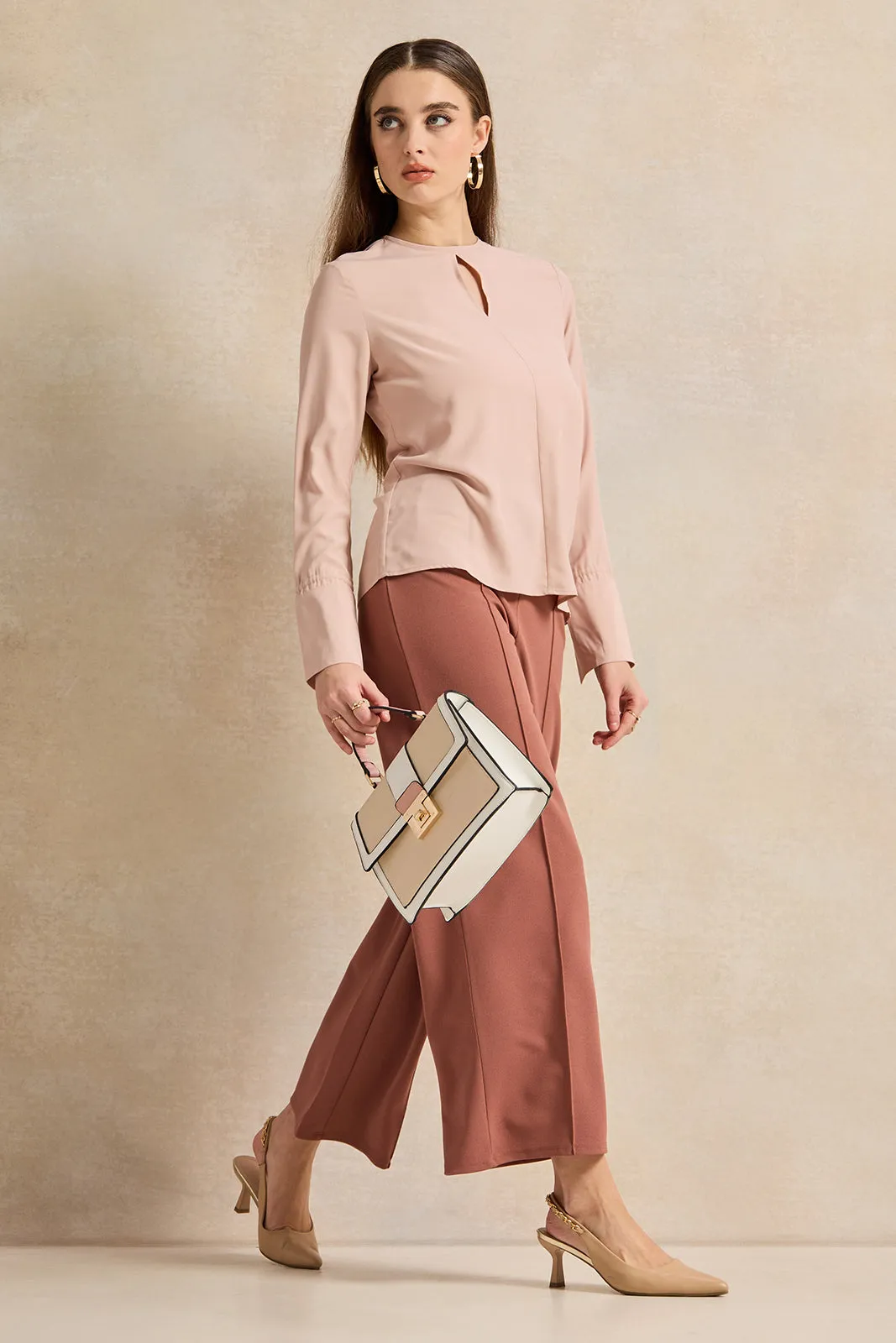 Women Pink Cut Out Blouse sold by Redtag product image thumbnail 2