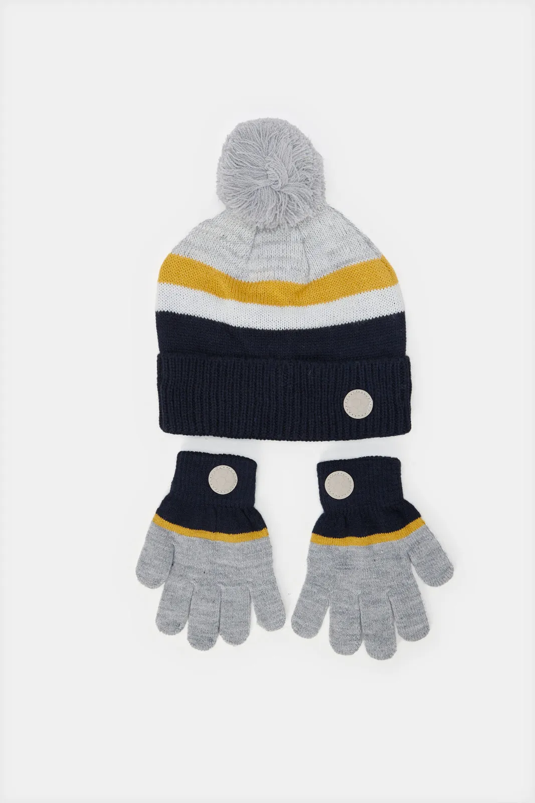 Boys Assorted Printed Knitted Cap Set (2 Piece) sold by Redtag