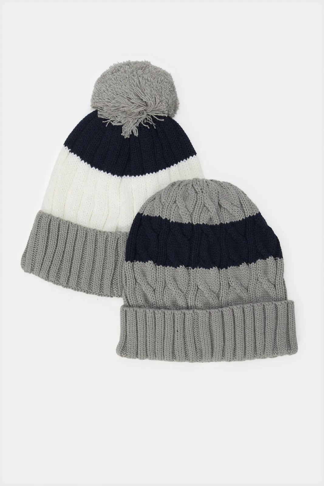 Boys Green And Black Printed Knitted Cap Set (2 Piece) sold by Redtag product image thumbnail 2