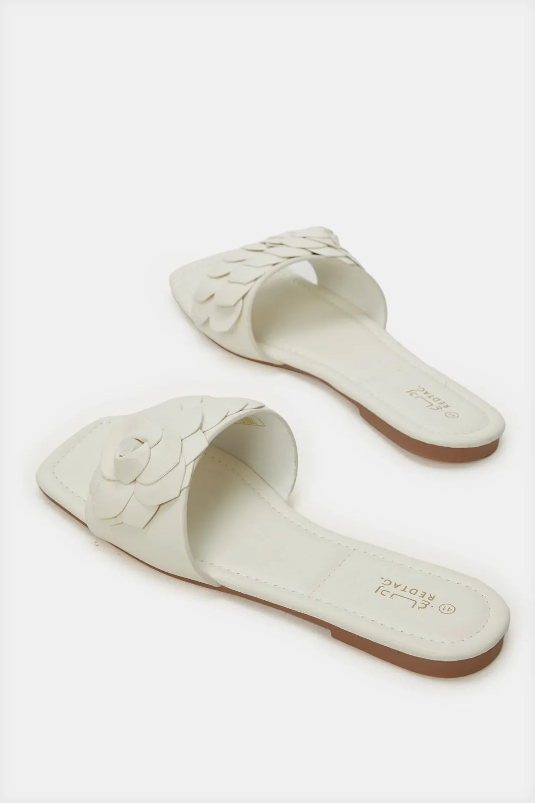 Women Beige Flower Patch Mule sold by Redtag product image thumbnail 4