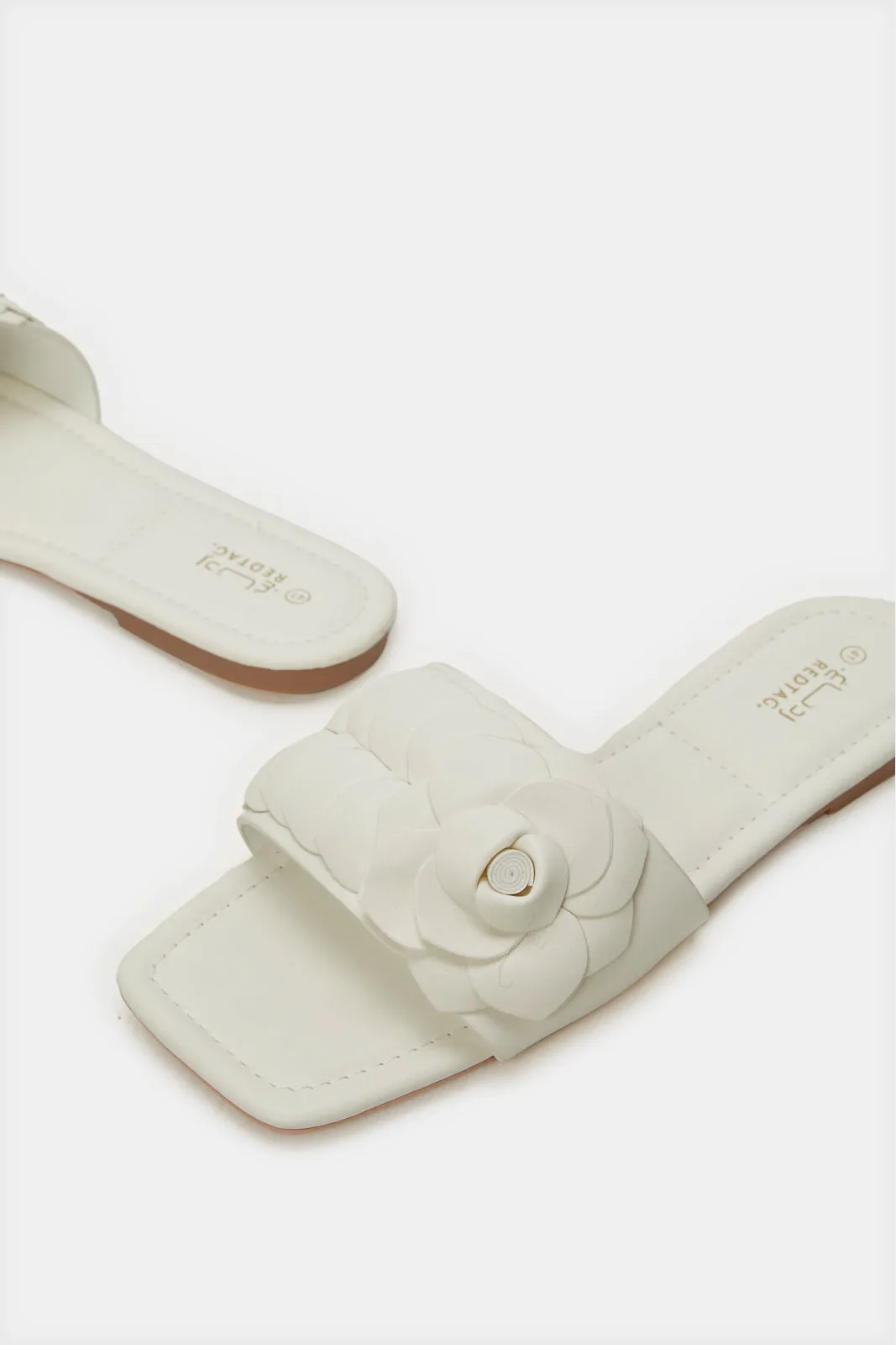 Women Beige Flower Patch Mule sold by Redtag product image thumbnail 3