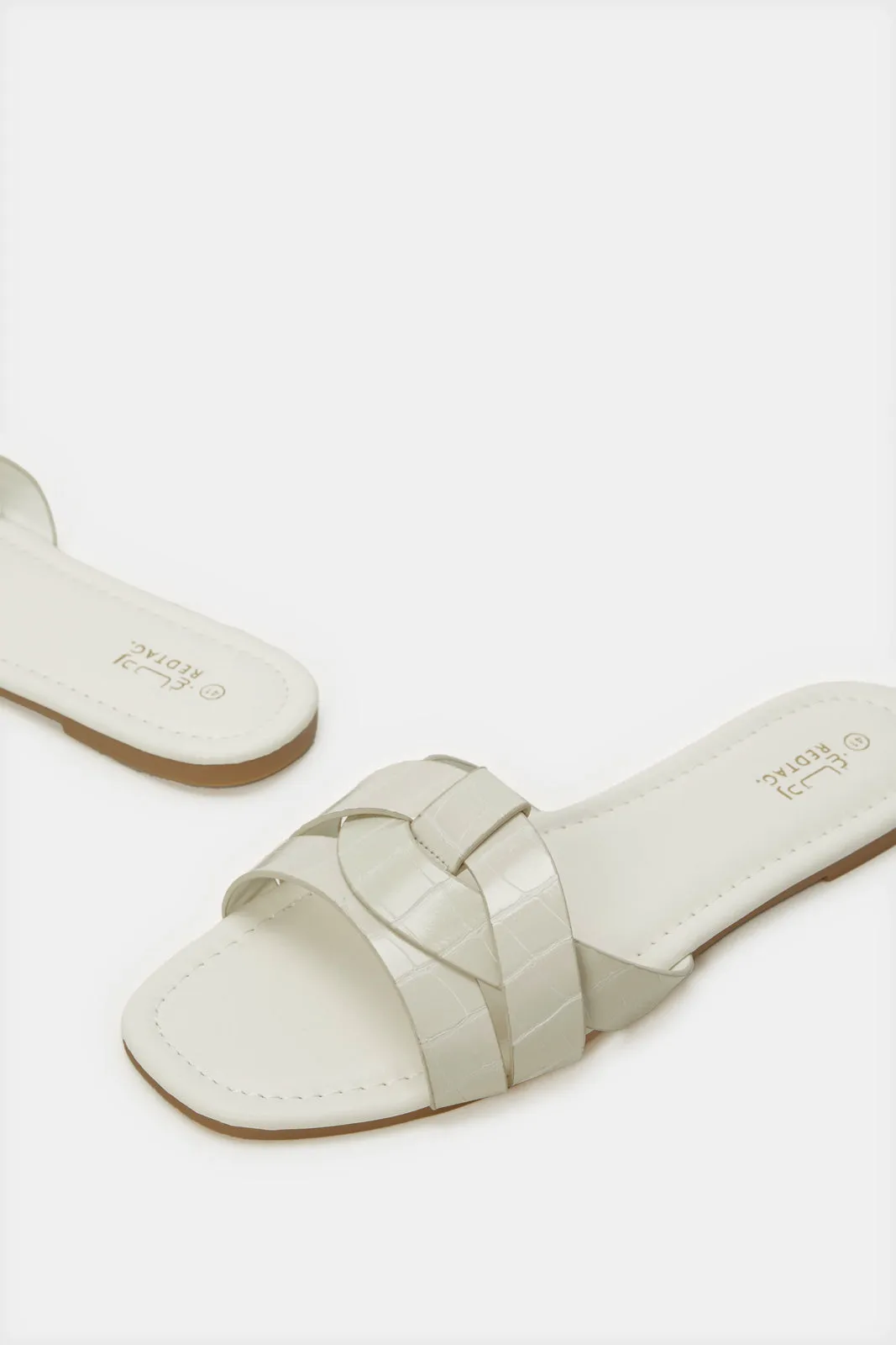 Women Beige Strappy Buckle Mule sold by Redtag product image thumbnail 3