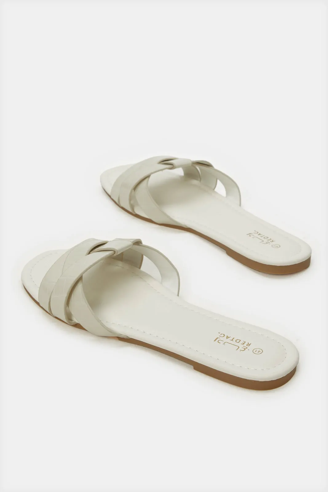 Women Beige Strappy Buckle Mule sold by Redtag product image thumbnail 4