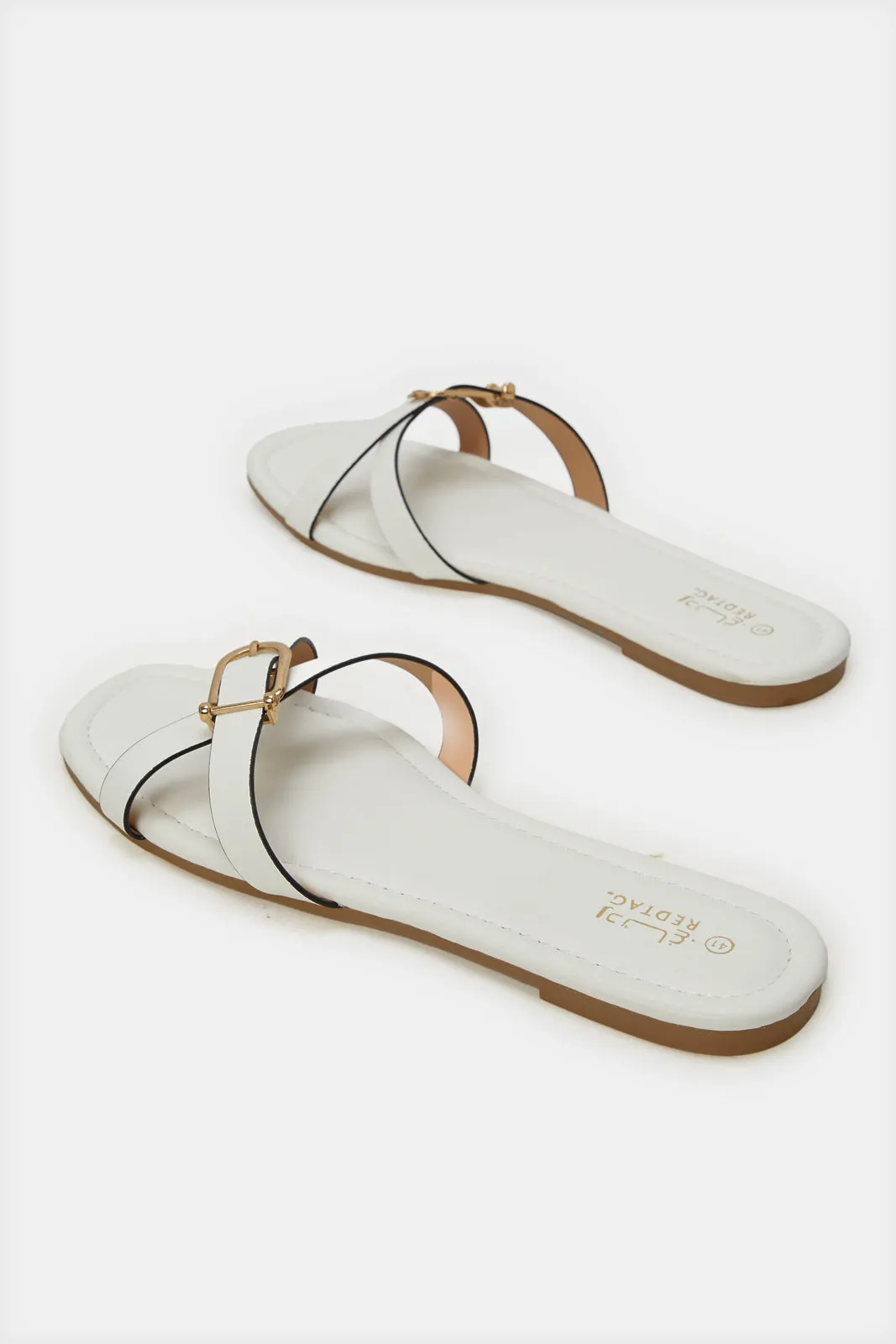 Women Beige Strappy Buckle Mule sold by Redtag product image thumbnail 4