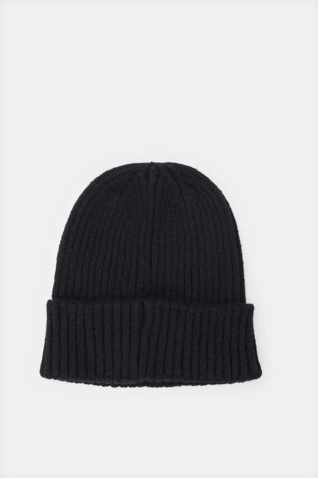 Men Black Knitted Cap sold by Redtag product image thumbnail 2