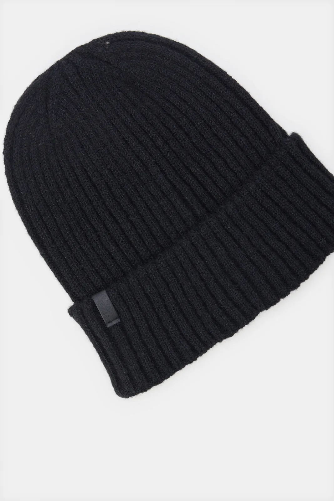 Men Black Knitted Cap sold by Redtag product image thumbnail 3