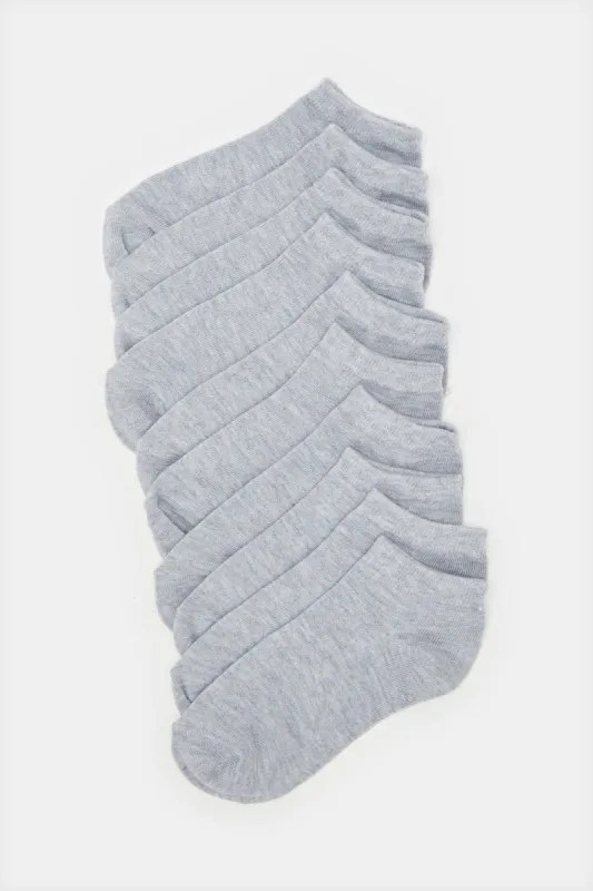 Senior Boys Grey Ankle Length Socks Set (Pack Of 5) sold by Redtag