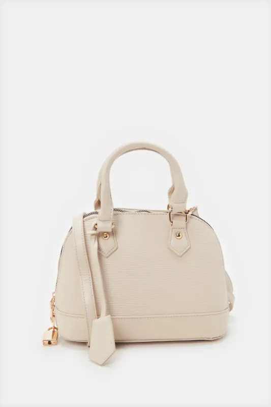 Women Beige Embellished Handbag sold by Redtag