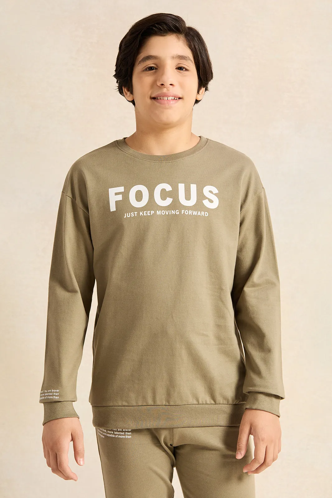 Senior Boys Olive Printed Jogger Set (2 Piece) sold by Redtag product image thumbnail 2