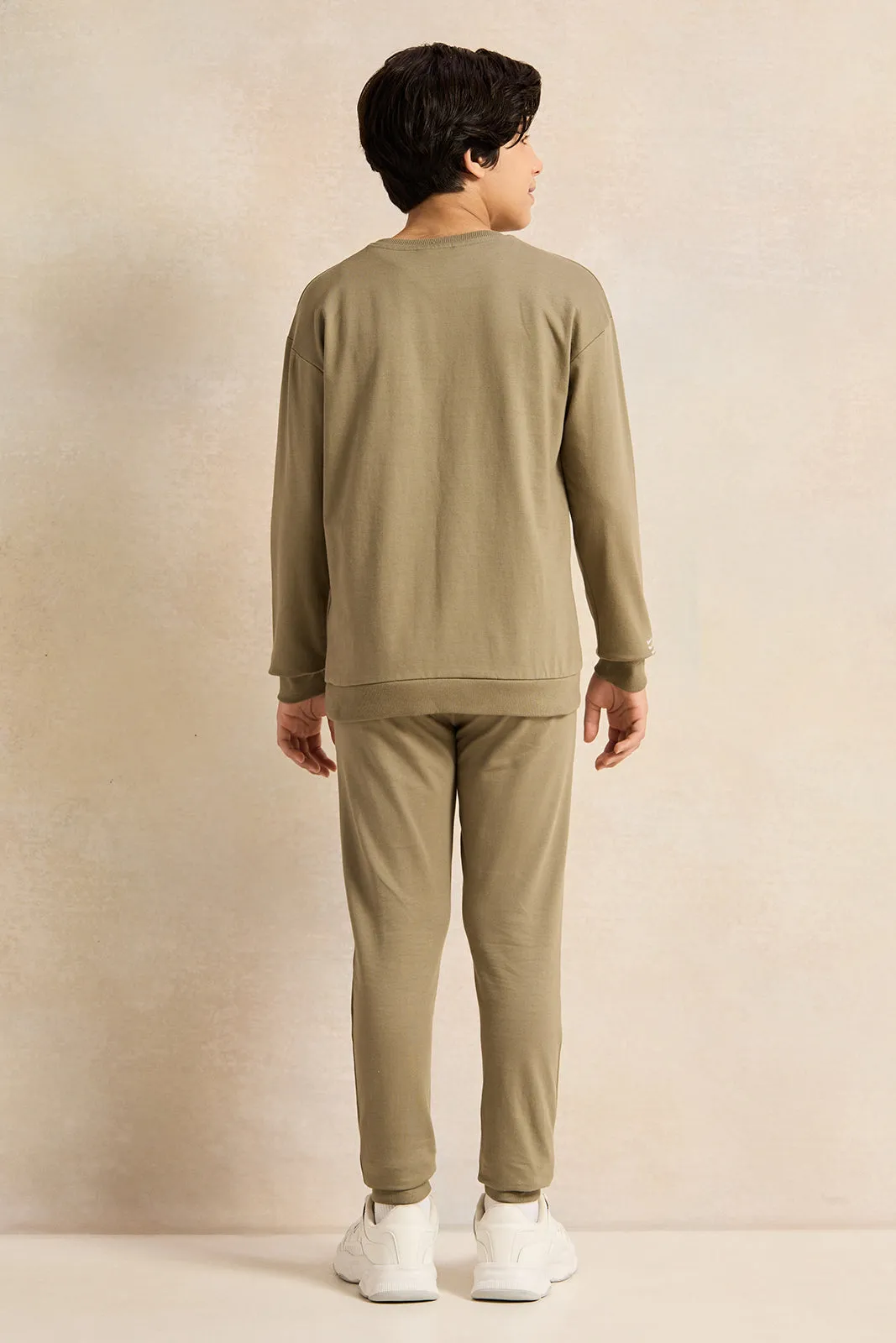 Senior Boys Olive Printed Jogger Set (2 Piece) sold by Redtag product image thumbnail 4