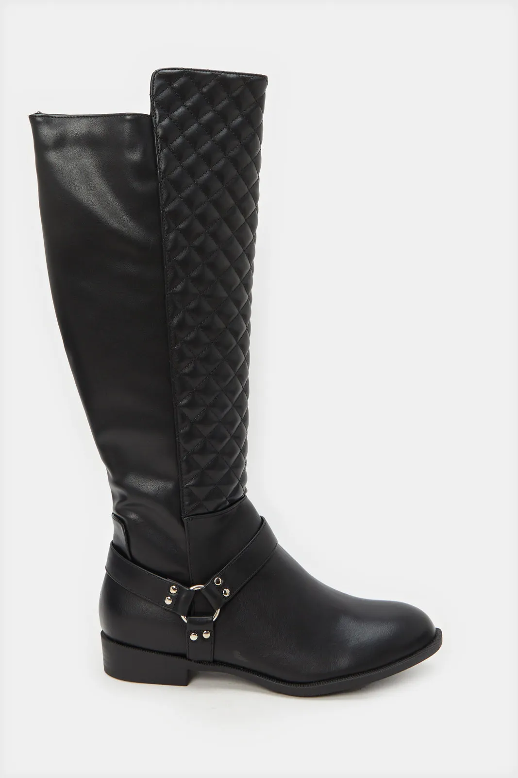 Women Black Embellished Boot sold by Redtag