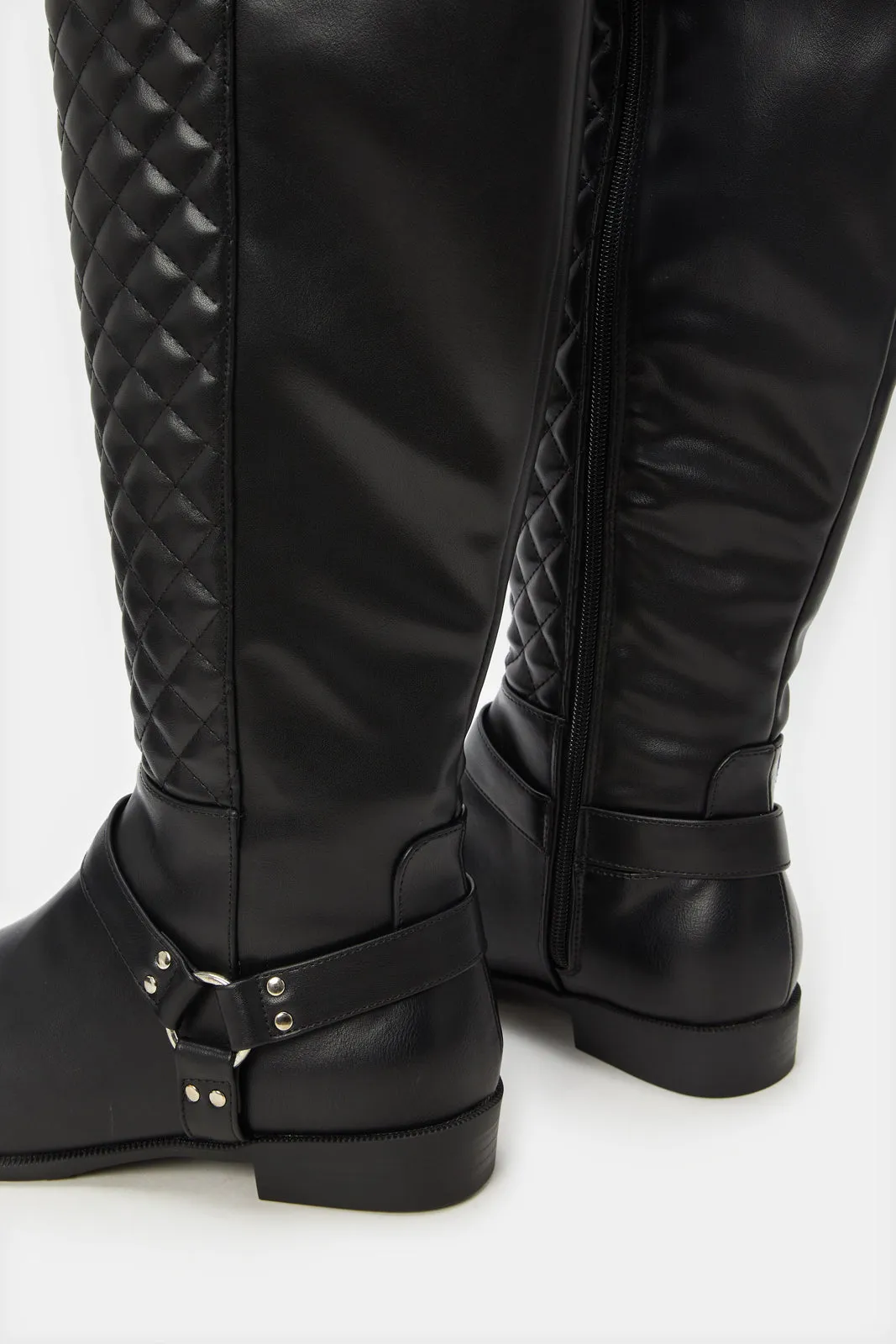 Women Black Embellished Boot sold by Redtag product image thumbnail 4