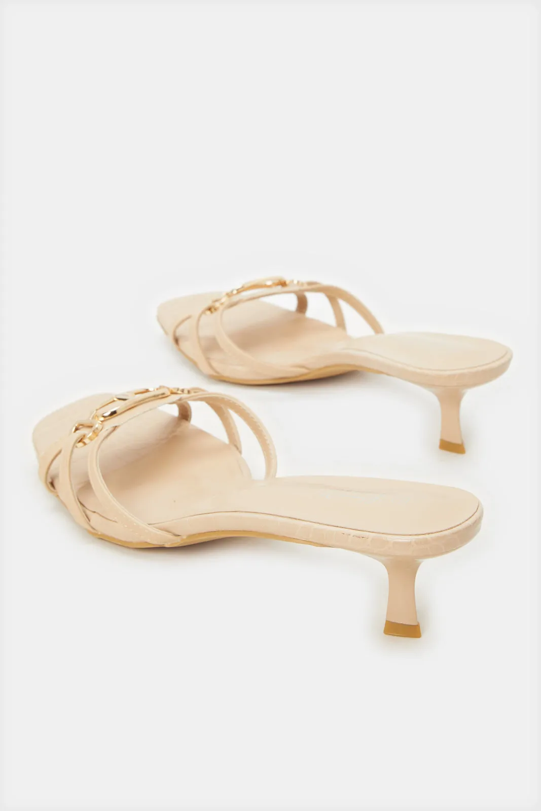 Women Beige Mule With Buckle Trim sold by Redtag product image thumbnail 4