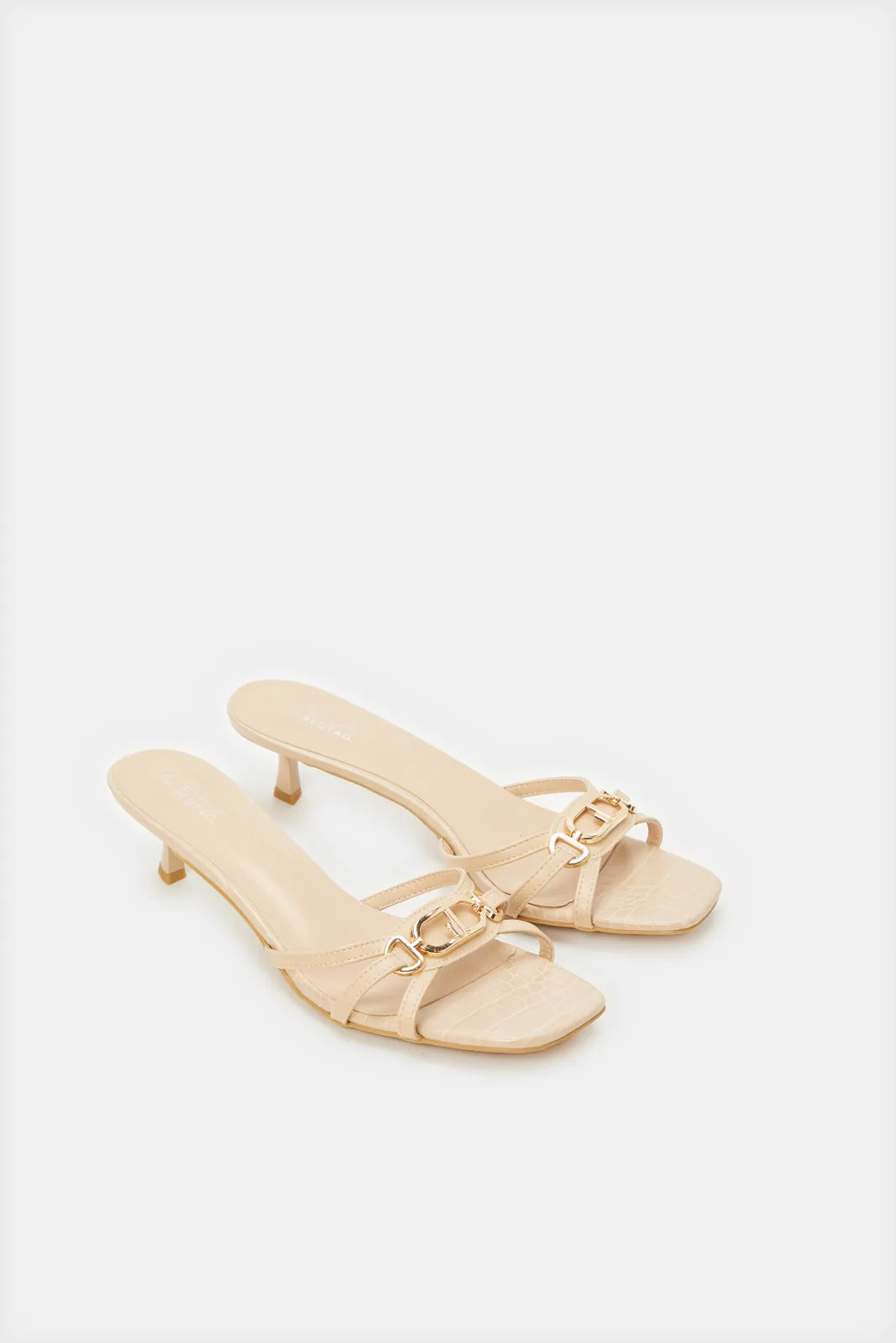 Women Beige Mule With Buckle Trim sold by Redtag product image thumbnail 2