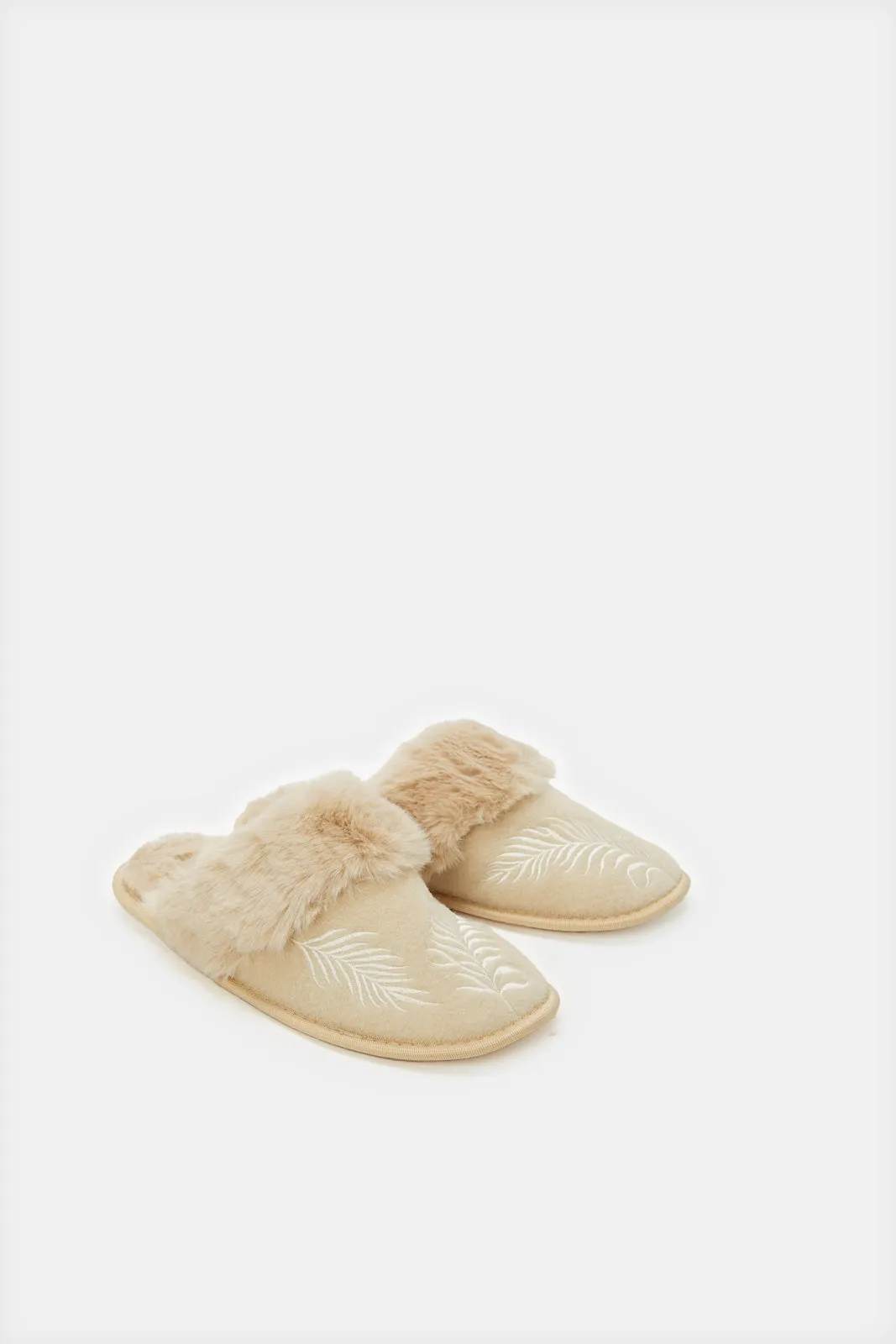 Women Beige Embellished Slippers sold by Redtag product image thumbnail 2