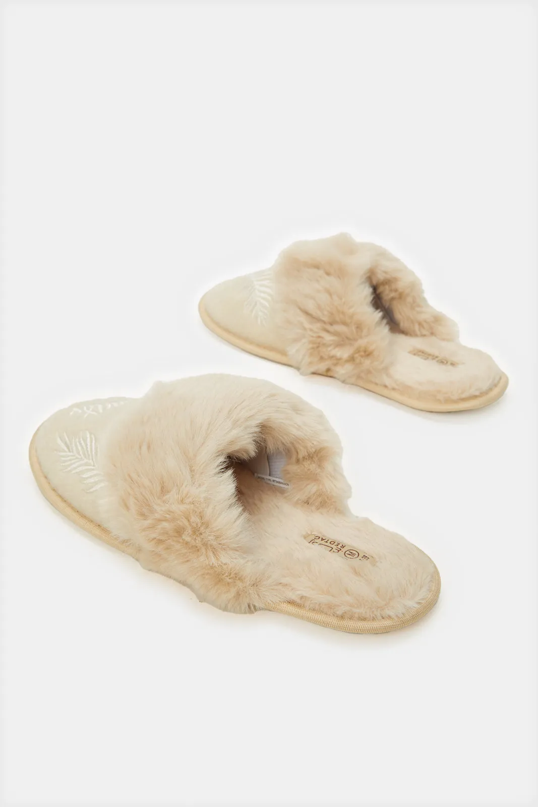 Women Beige Embellished Slippers sold by Redtag product image thumbnail 4