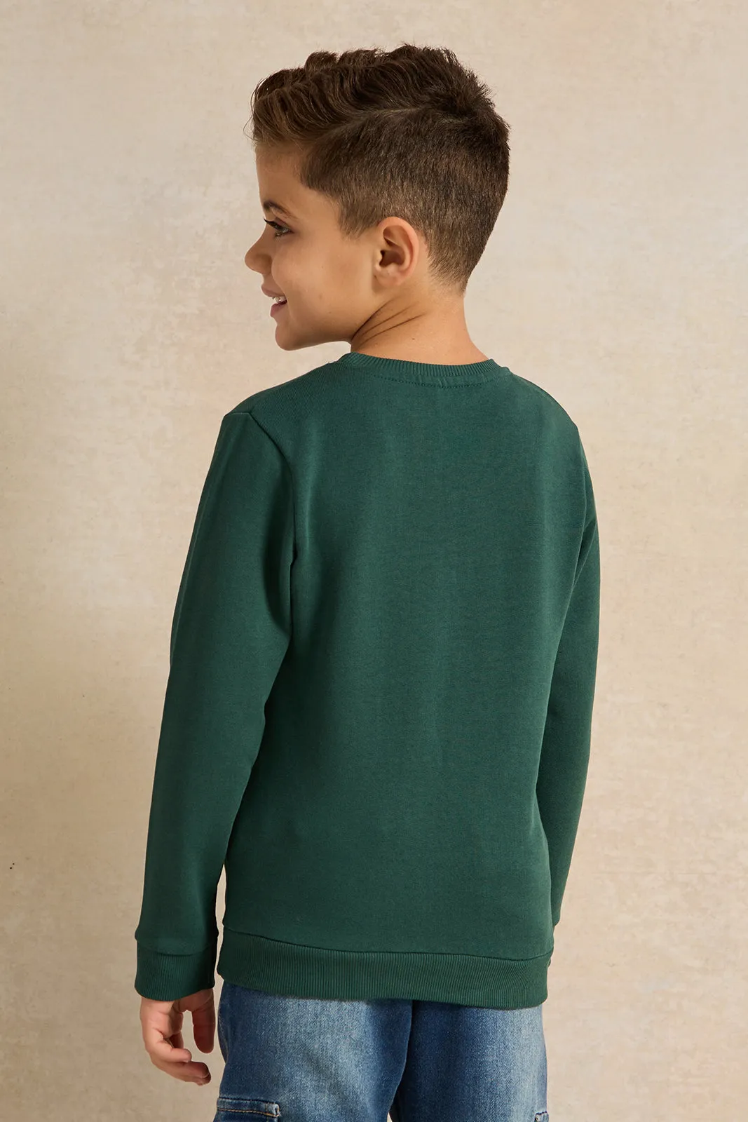 Boys Green Printed Sweatshirt sold by Redtag product image thumbnail 3