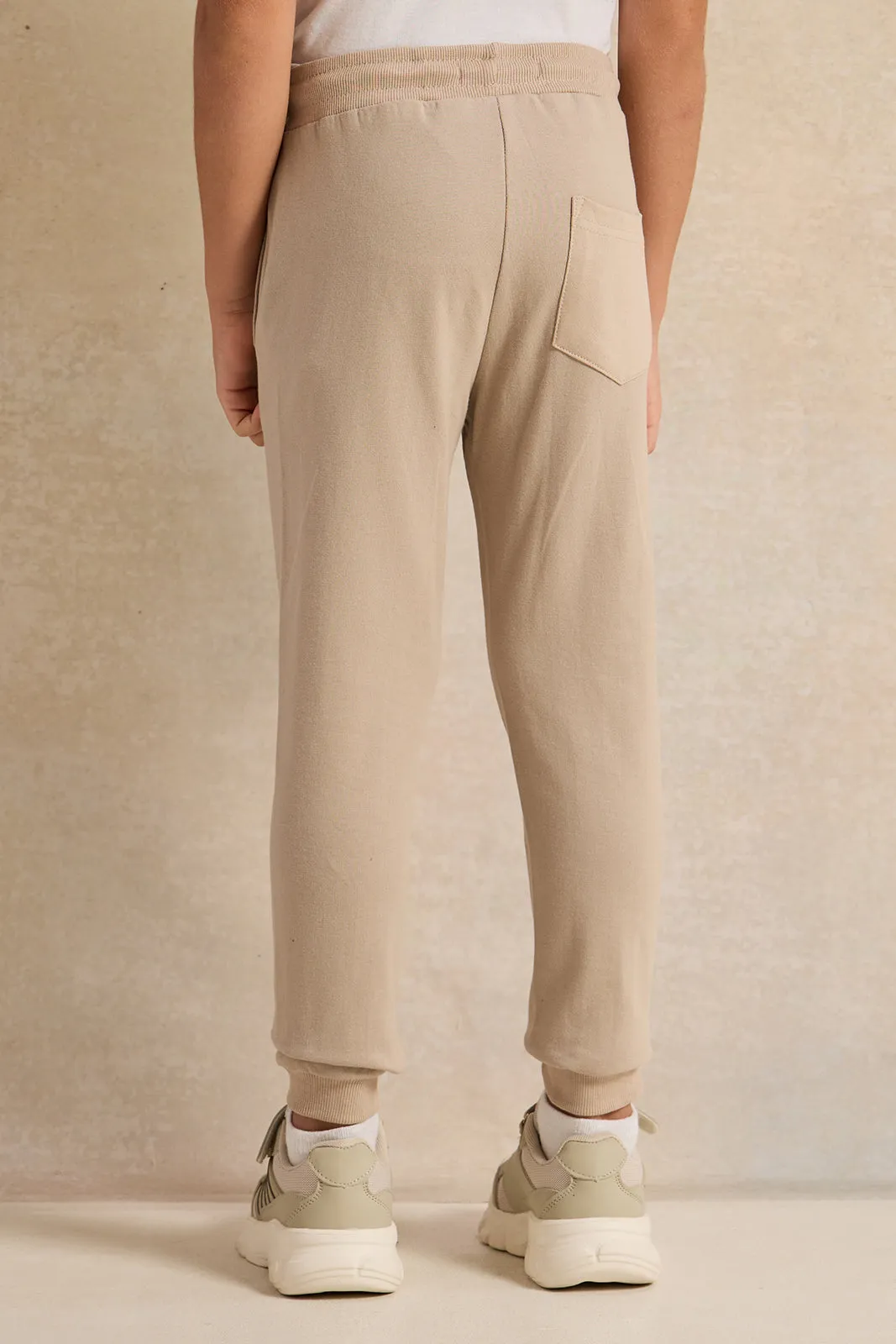 Boys Beige Printed Track Pants sold by Redtag product image thumbnail 3