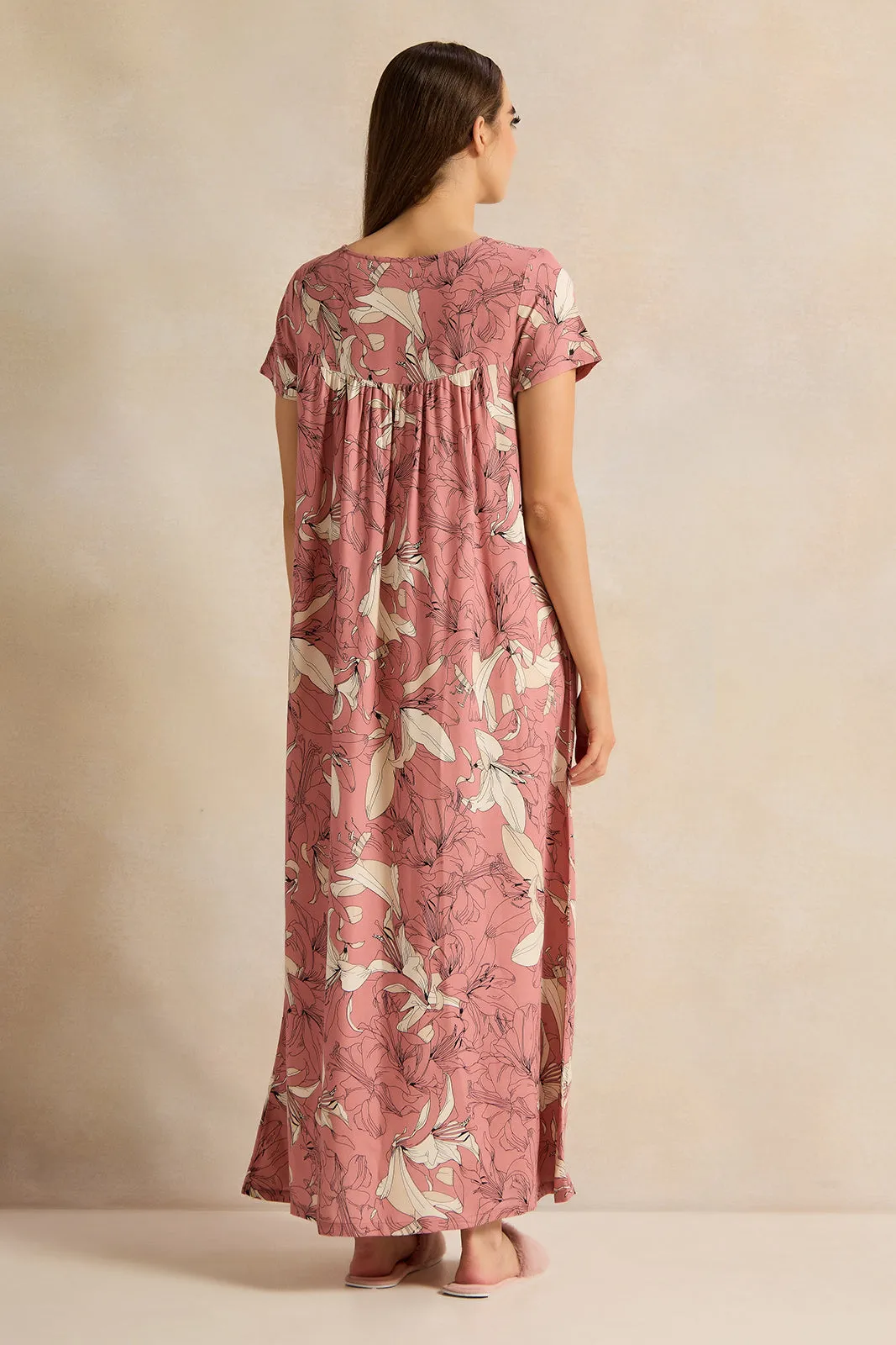 Women Pink Printed Nightgown sold by Redtag product image thumbnail 4