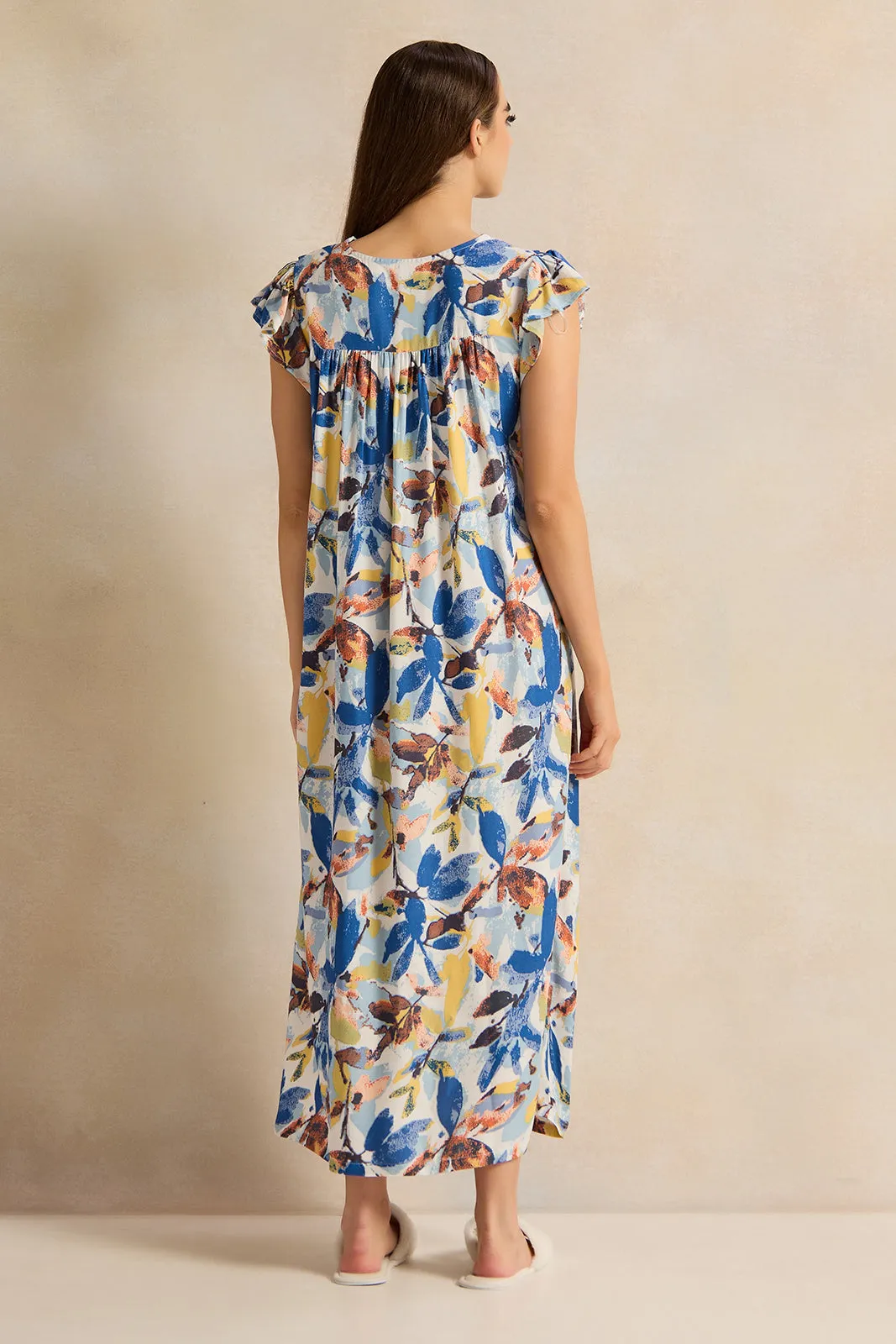 Women Beige Printed Nightgown sold by Redtag product image thumbnail 3