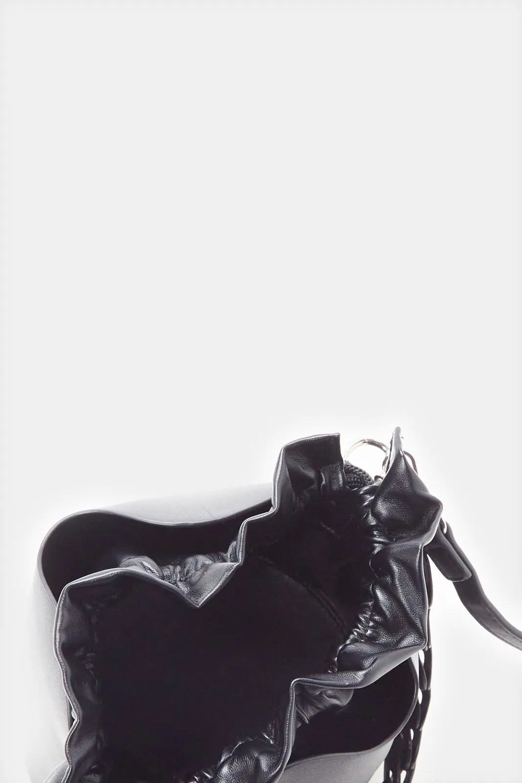 Women Black Embellished Handle Bucket Bag sold by Redtag product image thumbnail 4