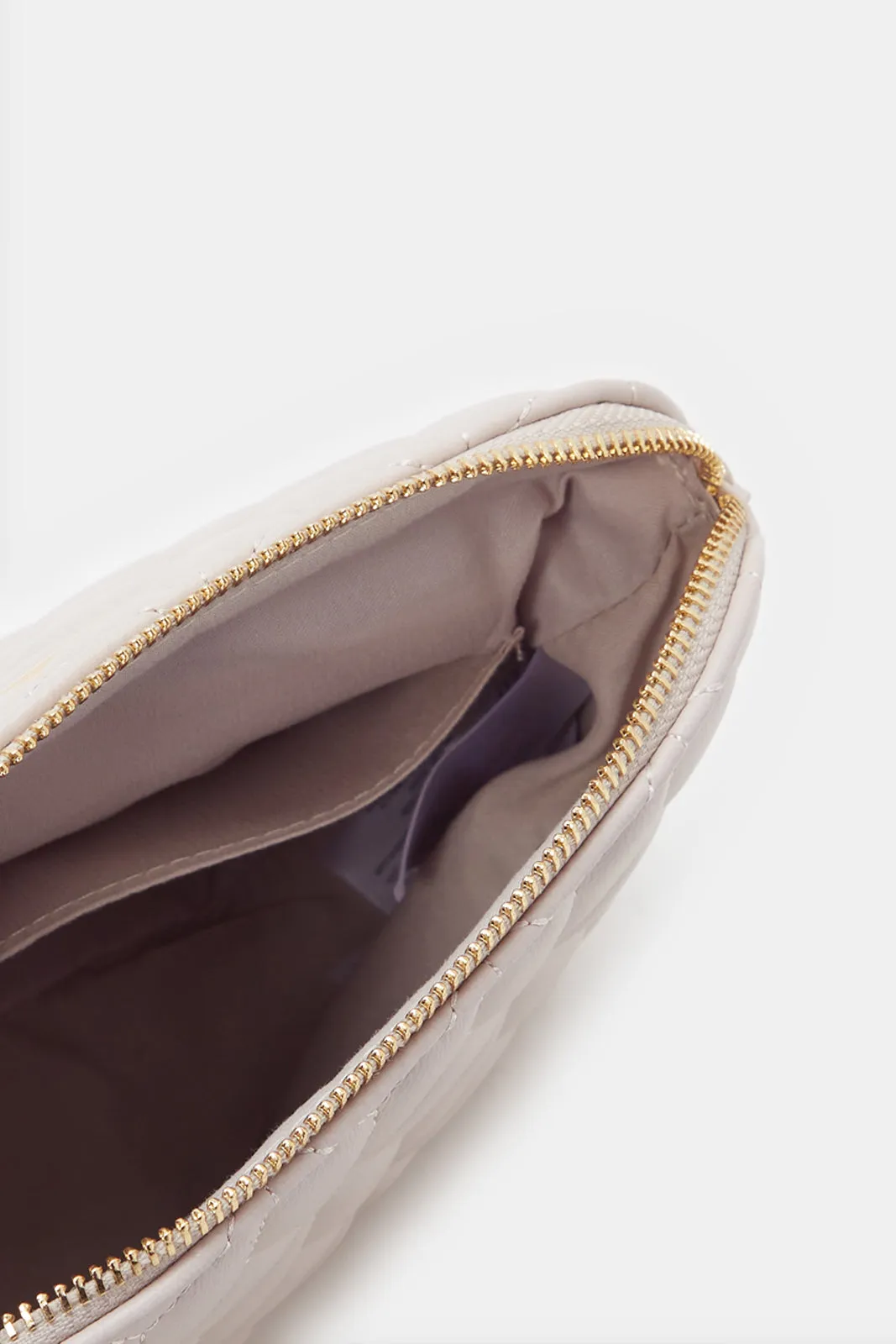 Women Beige Quilting Crossbody Bag sold by Redtag product image thumbnail 4