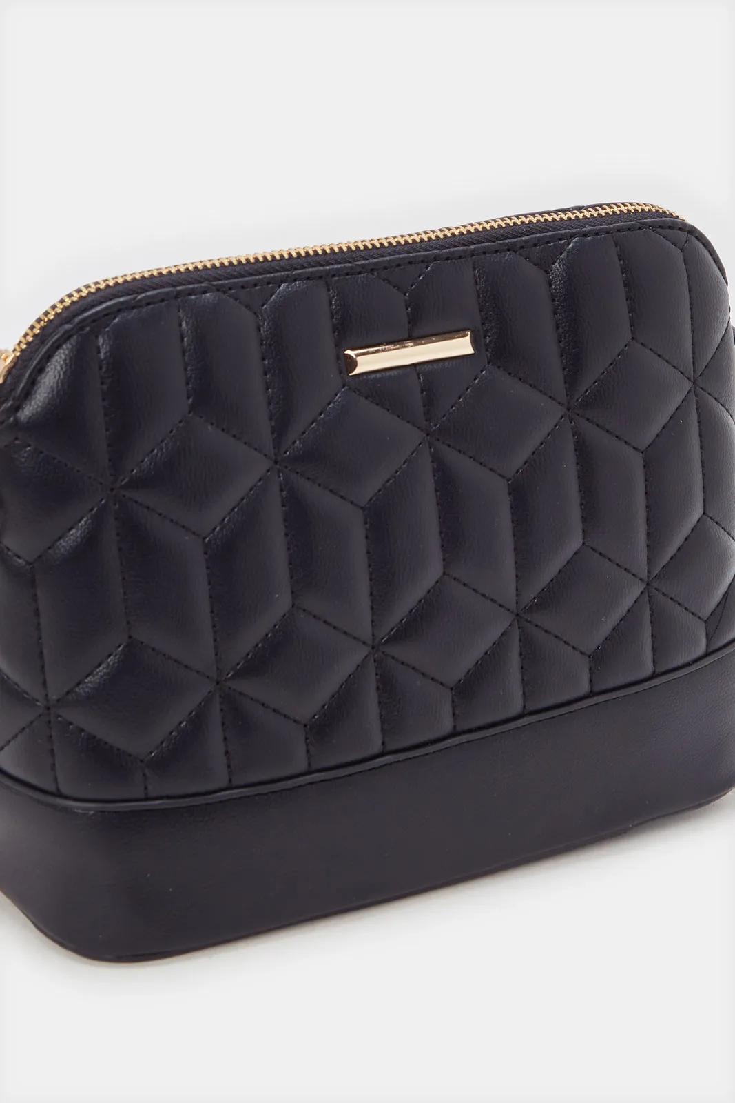 Women Black Quilting Crossbody Bag sold by Redtag product image thumbnail 3