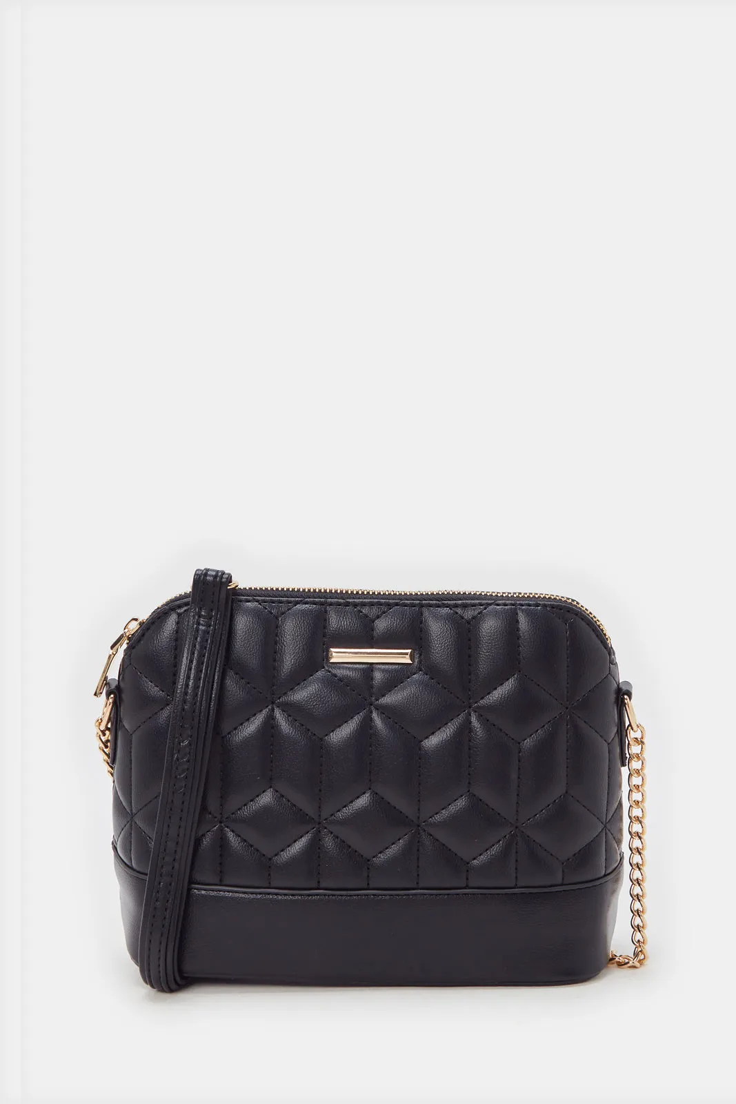 Women Black Quilting Crossbody Bag sold by Redtag
