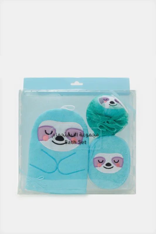 Blue Printed Bath Set (3 Piece) sold by Redtag