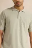 Men Mint Solid Polo Shirt sold by Redtag