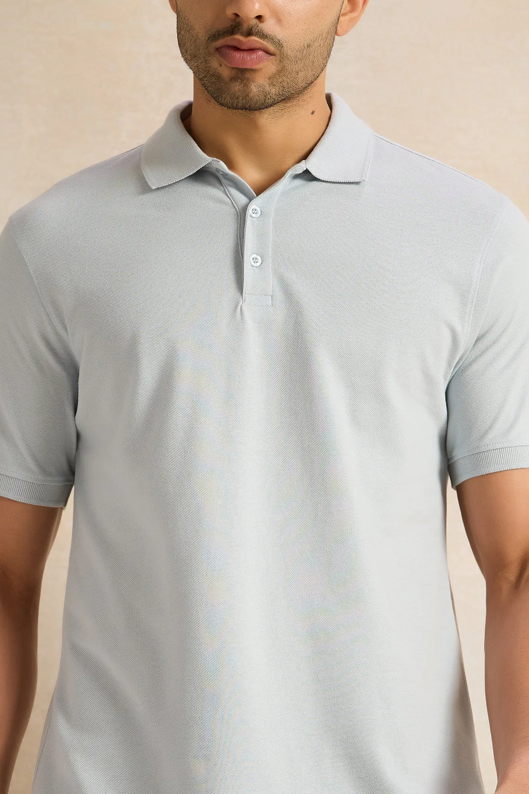 Men Blue Solid Polo Shirt sold by Redtag product image thumbnail 4