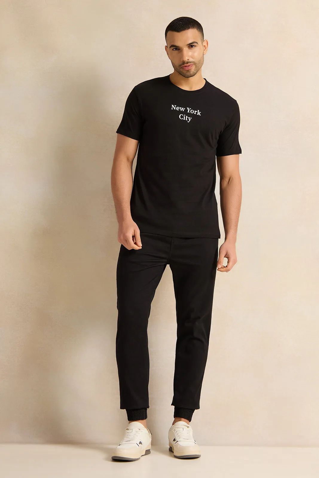 Men Black Graphic T-Shirt sold by Redtag product image thumbnail 2