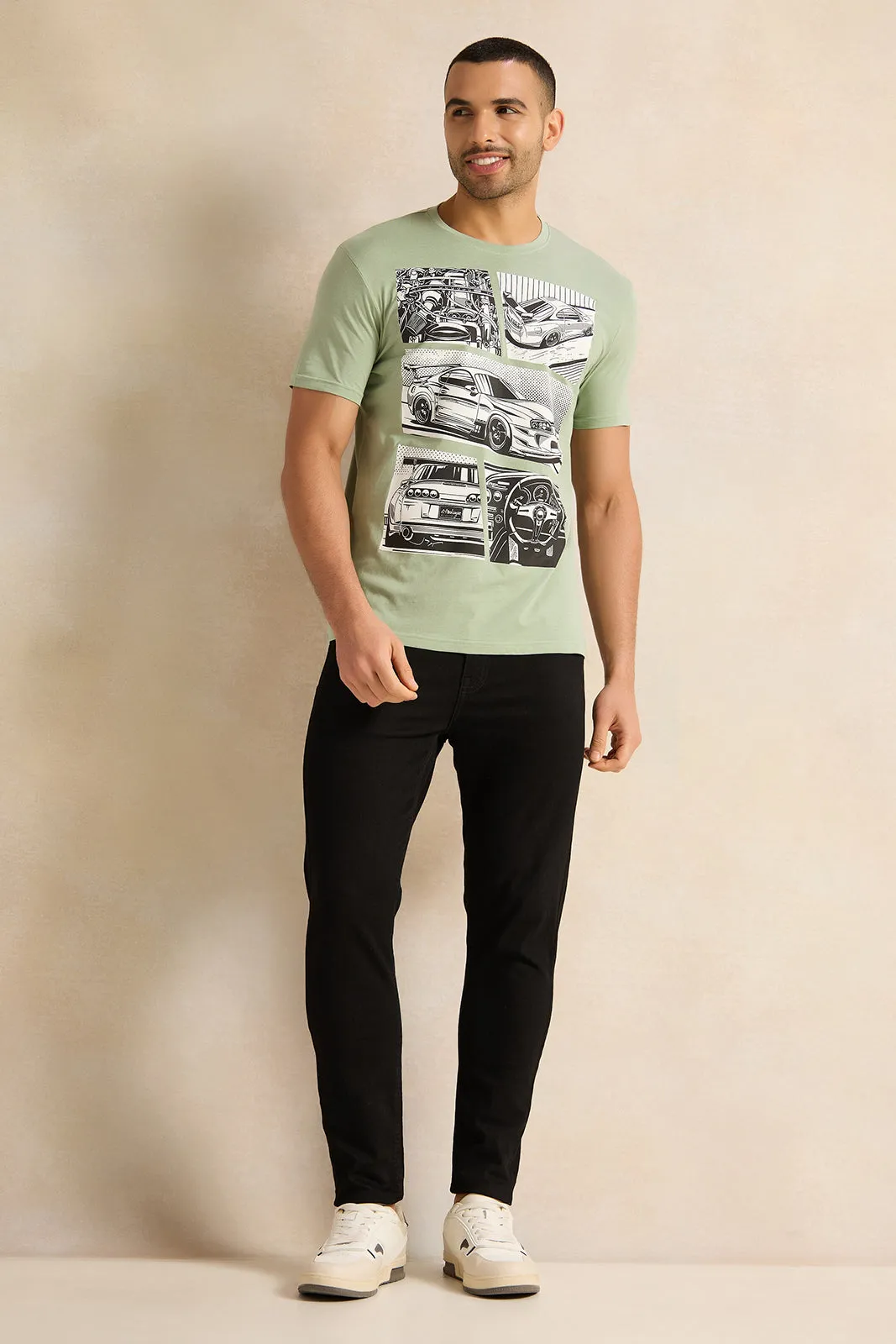 Men Mint Graphic T-Shirt sold by Redtag product image thumbnail 2