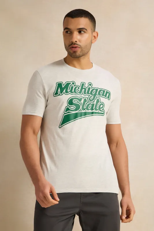 Men Ecru Graphic T-Shirt sold by Redtag