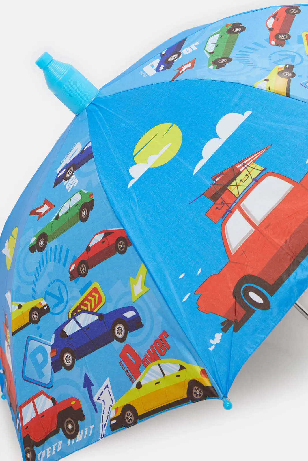 Blue Cars Printed Foldable Umbrella sold by Redtag product image thumbnail 3