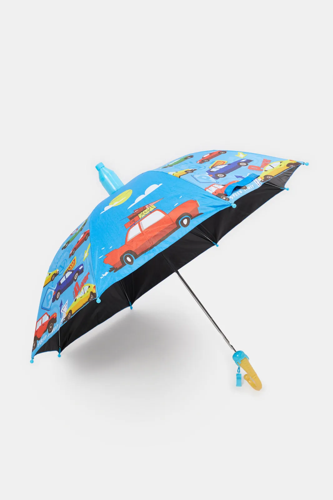 Blue Cars Printed Foldable Umbrella sold by Redtag