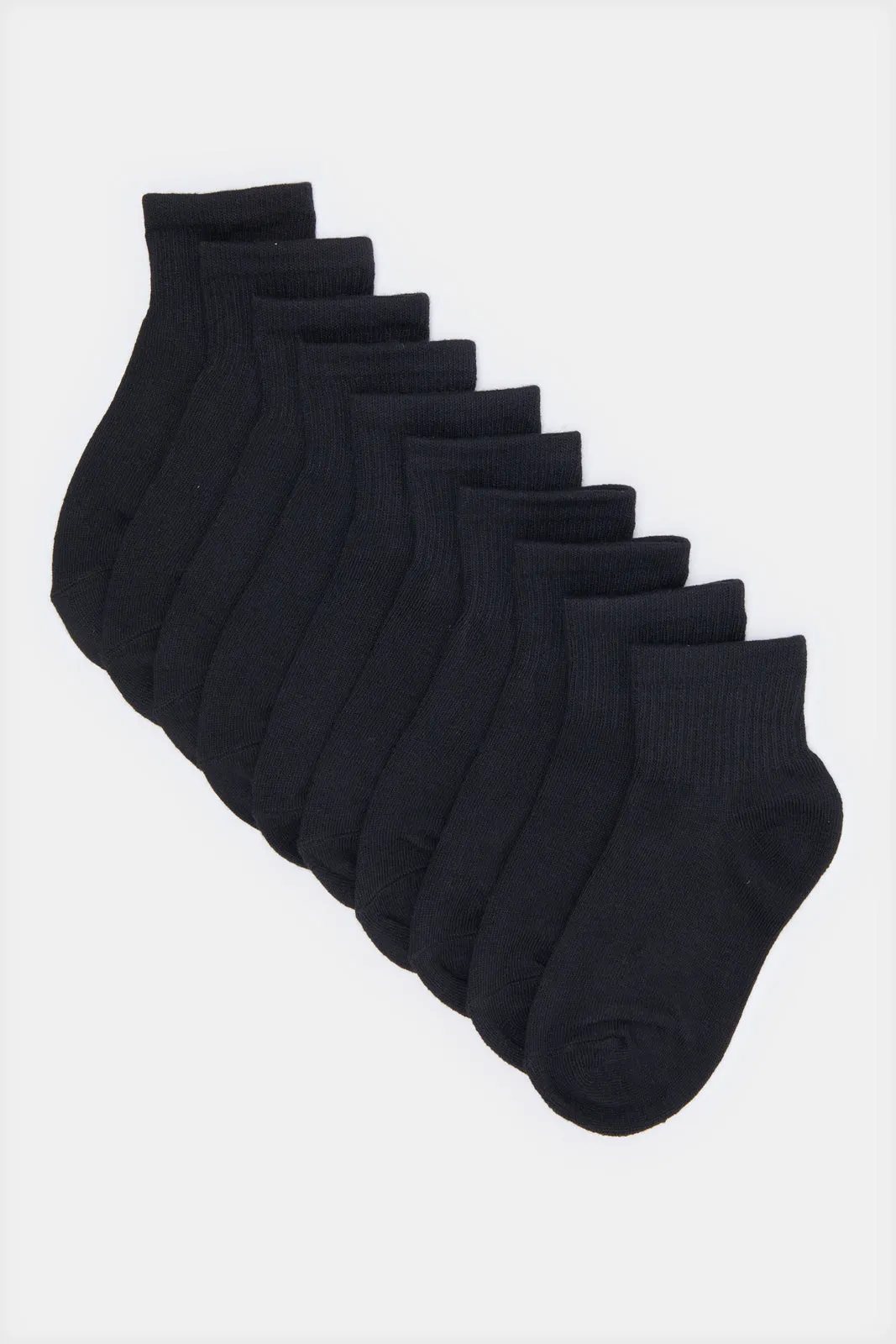 Senior Boys Black High Ankle Socks Set (Pack of 5) sold by Redtag