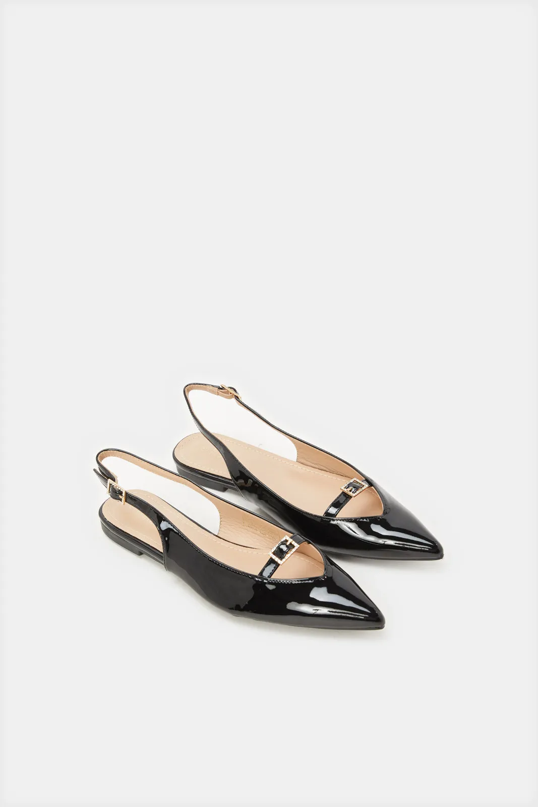 Women Black Embellished Slingback sold by Redtag product image thumbnail 2